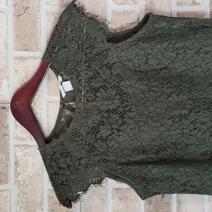 H&M Lace Blouse Seaweed Green